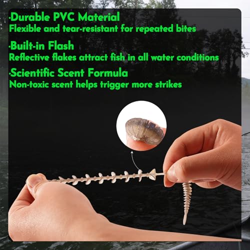 75Pcs Fishing Lures (F2-75pcs Soft Plastic Bait)