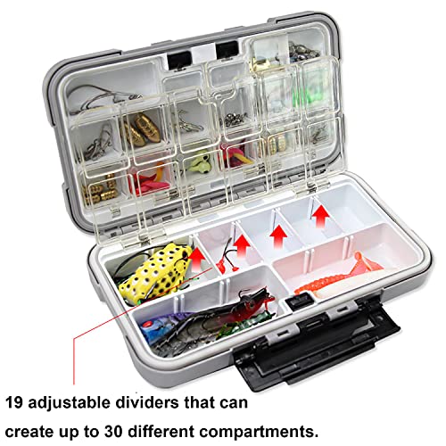 Fishing Tackle Box (Light Grey (Size: 7.8" L x 4.2" W x 1.8" H))