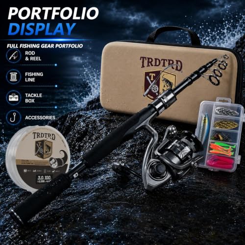 Fishing Rod and Reel Combo Kit (black)