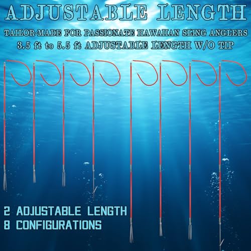 Spearfishing Pole Hawaiian Sling Fishing Spear Set Fiberglass Pole Spear Harpoon Spearfishing Gear