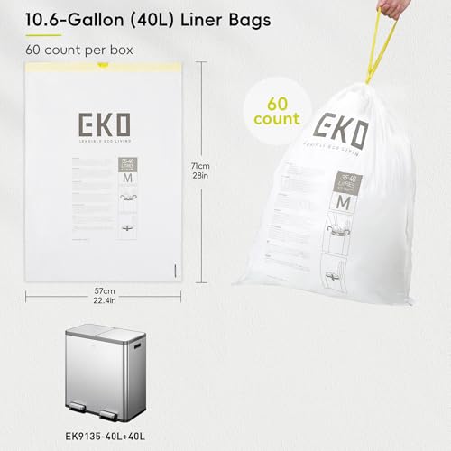 10.6 Gallon 35 (60 Count (Pack of 1) / 10.6 Gallon Bags/Code M)
