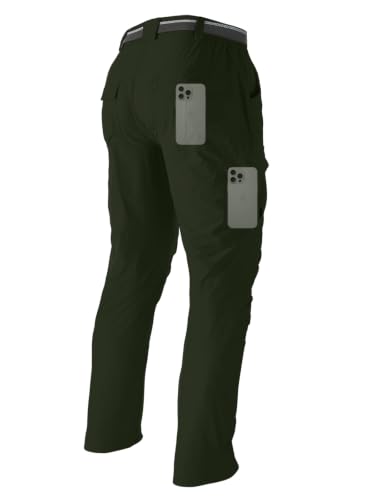 Men's Hiking Cargo Work Pants Lightweight Quick Dry Water Resistant 6 Pockets Fishing Camping Outdoor Stretch Pants