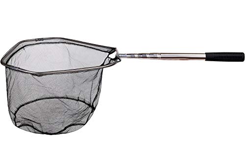 Fishing Landing Net with Telescoping Pole (D: Strong Stainless Handle, 48" Full)