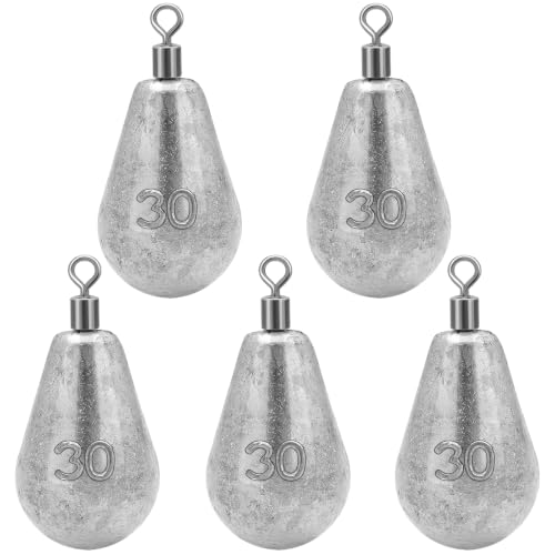 Long Casting Swivel Bell Sinkers Fishing Weights Drop Shot Weights (4oz-5pcs)
