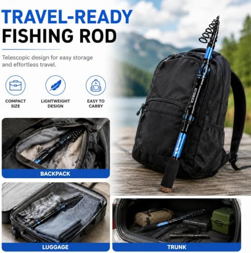 Telescopic Fishing Combo (Blue / 9FT)