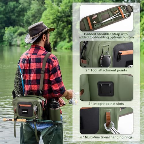 Waterproof Fishing Waist Pack (B1:10L Green Waterproof Tackle Bag)