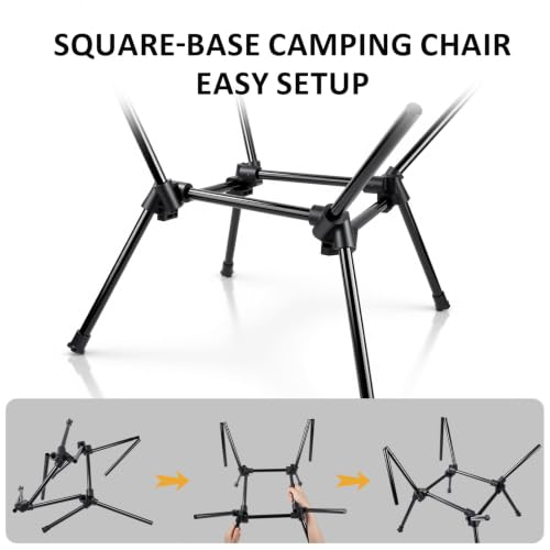 High Pack Folding Lightweight Camping Chair with Carry Bag (High Back)
