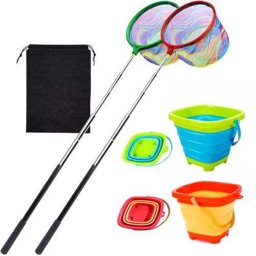2PCS Fishing Net with Bucket
