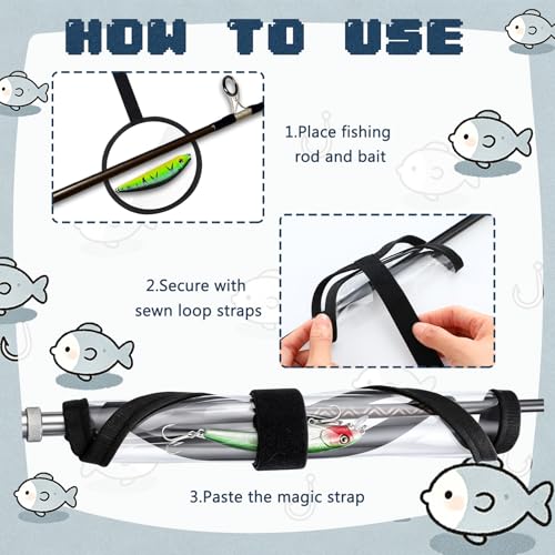 15 Pack Fishing Lure Wrap for Rod Clear PVC Lure Covers Keeps Hook Cover in 3 Sizes to Keep Hook Safe Bait Storage