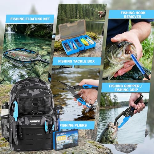 Fishing Backpack with Fishing Gear Fishing Net (Fishing Backpack with Fishing Net)