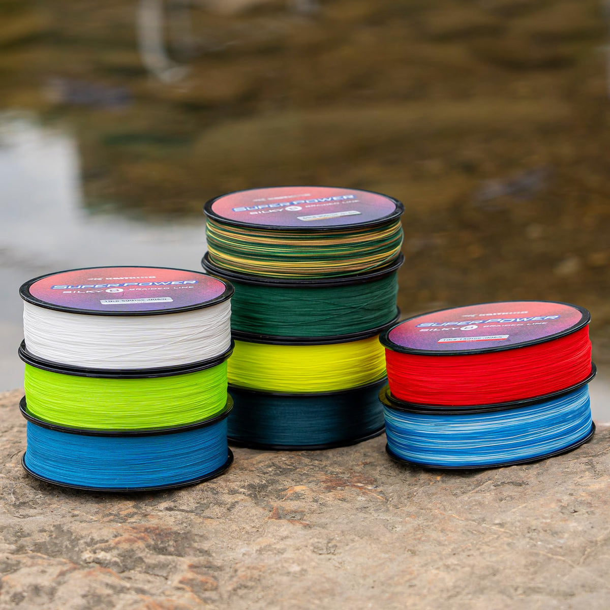 Superpower Silky8 Braided Fishing Line (X8-Moss Green / 40LB(500 Yds))
