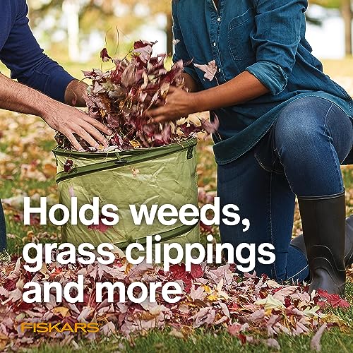 Kangaroo Collapsible Garden Bag with Heavy Duty Hardshell Bottom for Leaf and Yard Waste