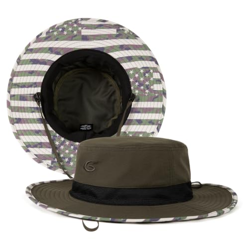 UvCoolix™ Cooling Sweatband Breathable Bucket Waterproof UPF50+ Sun Hat Big Head Unisex Wide Brim Boonie Fishing