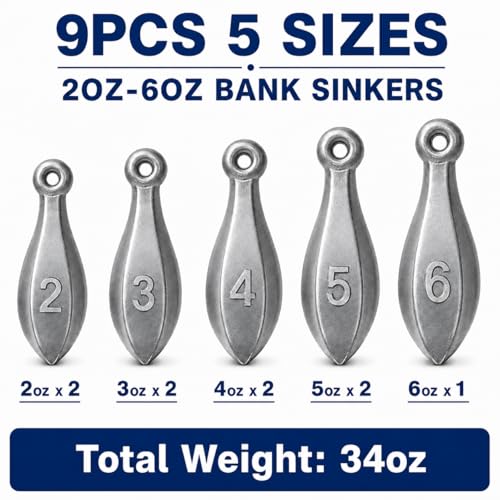 Bank Sinkers Fishing Weights