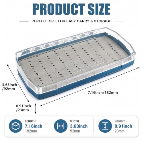 Deep Clear Fly Fishing Box Magnetic Closure Fly Tackle Organizer