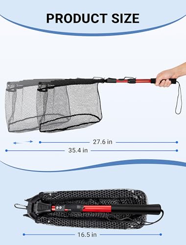 Foldable Floating Fishing Net (27-35" Extendable)