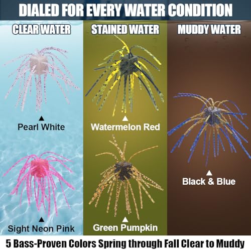 Fuzzy-Dice-Bass-Fishing-Lure-Kit-Soft-Plastic-Cube-Baits with Wacky Hooks & Nail Weights,Drop Shot Weights - Finesse Rig for Smallmouth & Largemouth Bass, FFS Optimized (Square Skirted Dice Kit) (Square Skirted Dice Kit)