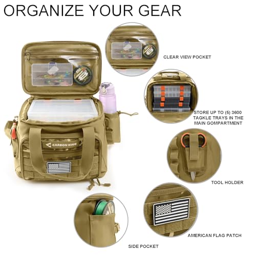 Waterproof Fishing Tackle Bag (Khaki)