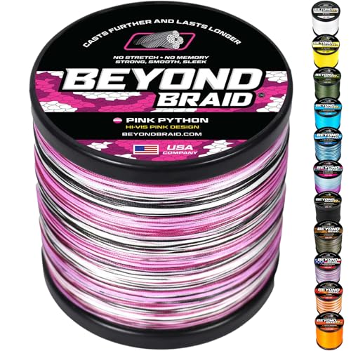 Pink Python Braided Fishing Line (Pink Python / 80LB (500 Yards))