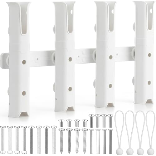 Adjustable Fishing Rod Holders for Golf Cart 4 Tube Wall Mounted Fishing Rod Holders for Boat