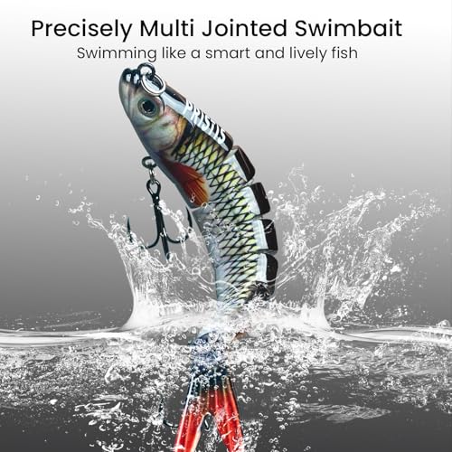 5 pcs Multi Jointed Swimbaits (5 pcs Swimbaits Dark Set)