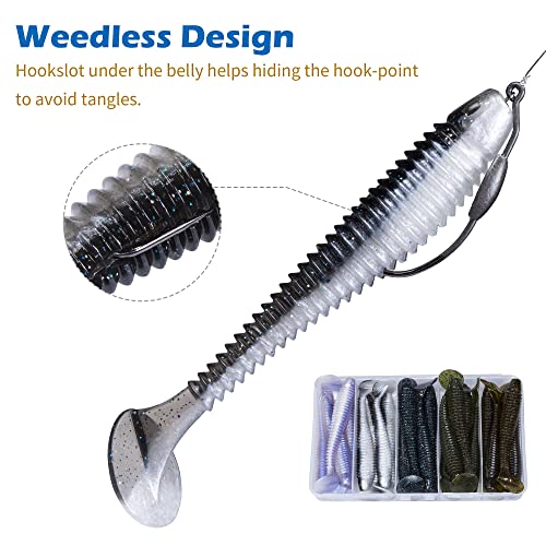 Paddle Tail Swimbait Fishing Lures for Bass Fishing (Model G)