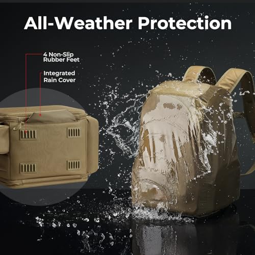 52L Fishing Tackle Backpack (Khaki)