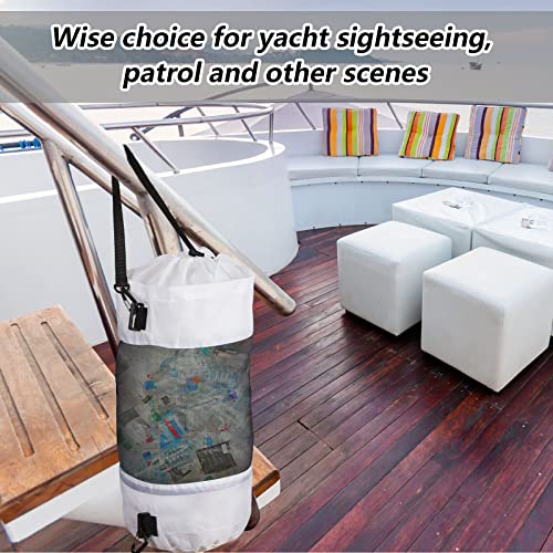 3 Pack Boat Trash Bags Portable Boat Accessories Mesh Trash Bags Reusable Garbage Can for Kayak Pontoon Camper Fishing Outdoor Storage Cabin