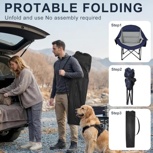 Oversized Camping Chair for Adults (Blue)