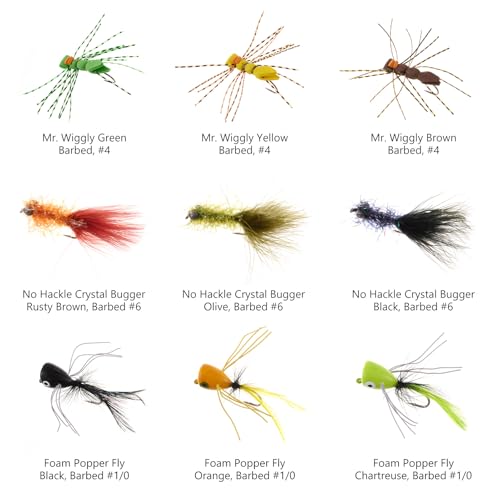 18pcs Bass Fly Fishing Flies