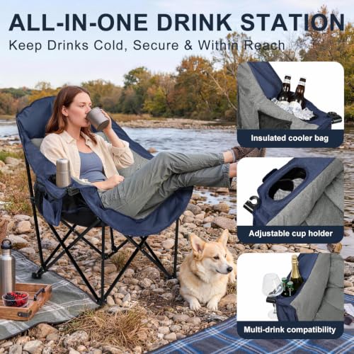Oversized Camping Chair for Adults (Blue)