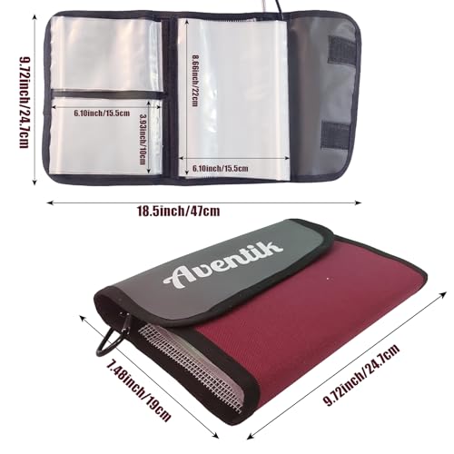 Soft Lure Storage Binder Bait Organizer (L:Dark Red)