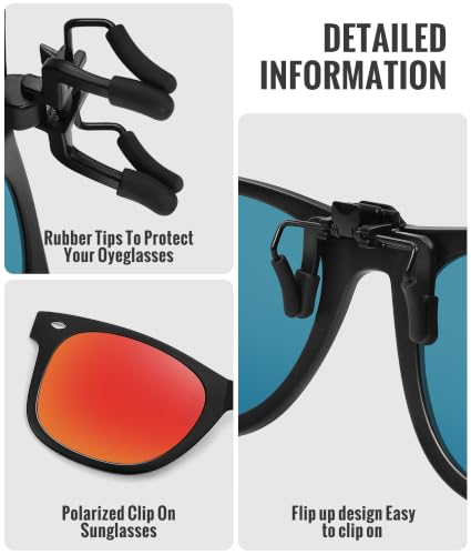 Polarized Clip On Sunglasses for Men Women