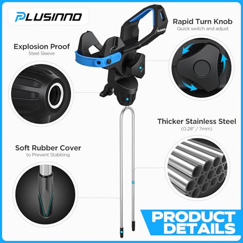 1/2/4 Pack Fishing Rod Holder for Ground, Upgraded Rod Holders for Bank Fishing, 360 Degree Adjustable Fishing Rod Holder Equipment, Fishing Gear, Fishing Gifts for Men