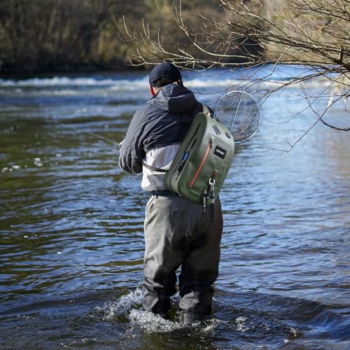 Waterproof Fly Fishing Sling Pack (A2:13L Green)