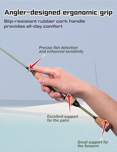 Wild Streams Ultralight Spinning&Casting Trout Rod (Green / 7'0"-Spin-Ultralight (2pcs))