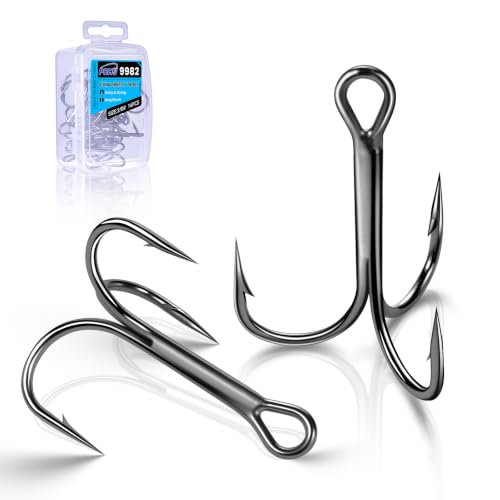 Treble Hooks 3X Strong O'Shaughnessy Triple Fishing Hooks for Lures
