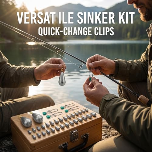 Fishing Sinkers & Sinker Slides Kit (10g/1/3o)