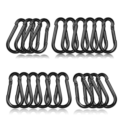 20PCS Carabiner Clips (Black / 20PCS-M6)