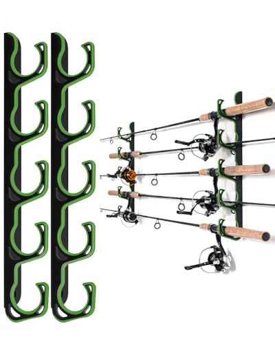 Fishing Rod Rack (Green / 1 pack holds up 5 rods)