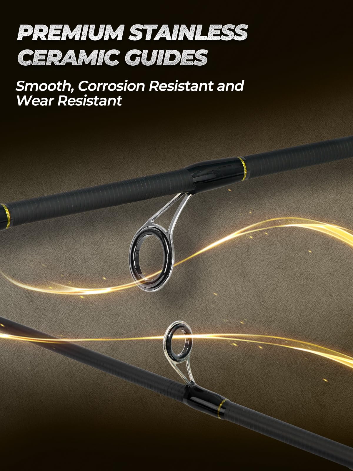 6'6" Casting Fishing Rod (6'6"-Medium-Fast-Black)