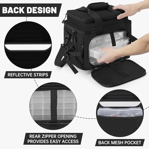 Fishing Tackle Bag Empty (Black / Bag Only)