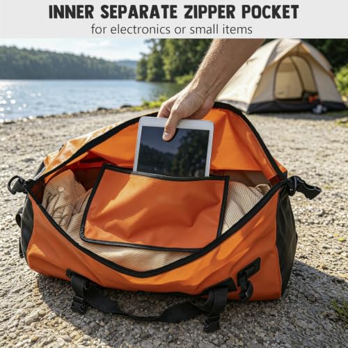 Waterproof Duffel Bag 60L Roll (Orange / 60L)