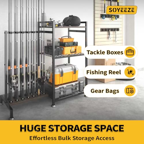 Fishing Rod Holder for 14 Rods (Black-14 Rods / 14 Rods)