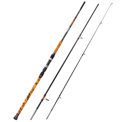 Surf Spinning Fishing Rod Carbon Travel Surf Rod M (orange / 12ft-Spinning-3Pc-H)