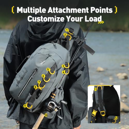 Small Fishing Bag with Rod Strap (Graphite)