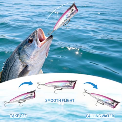 Top Water Popper Lures (5pcs laser)