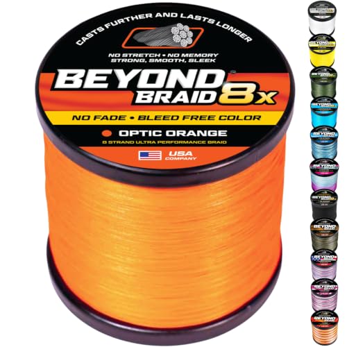 Braided Fishing Line (Optic Orange 8X - No Fade / 60LB (500 Yards))
