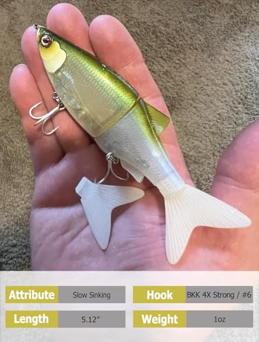 SG130 Jointed Glide Bait 1oz for Bass Pike Fishing