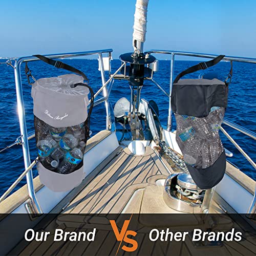 Portable Mesh Trash Bag for Boat (Grey)